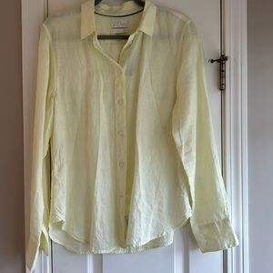 Linen yellow JCrew button down